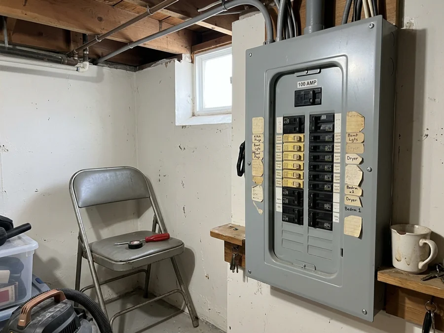 Full 100A panel with no spare breaker space before load management