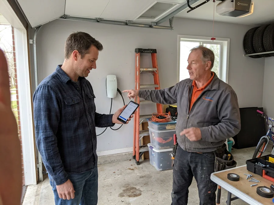 Commissioning a Tesla Wall Connector over Wi-Fi using the Tesla app